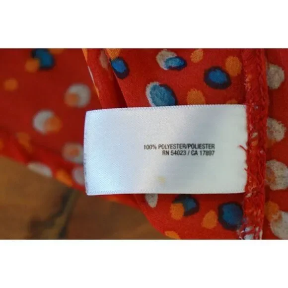Old Navy Women’s Sheer Red Polka Dot Blouse - Size L - Picture 14 of 15